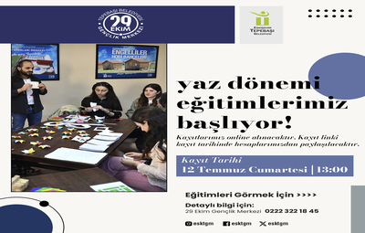 GENÇLİK MERKEZİ'NDE YAZ DÖNEMİ EĞİTİMLERİ BAŞLIYOR